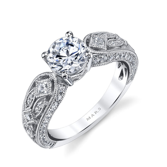 Ladies Round Engagement Ring 26177