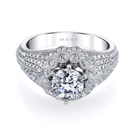 Ladies Round Engagement Ring 26178