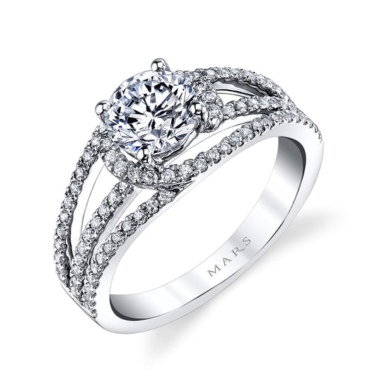 Ladies Round Engagement Ring 26204