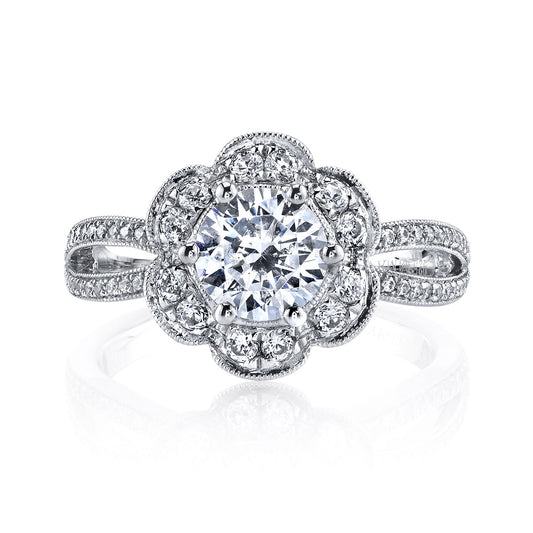 Ladies Round Engagement Ring 26214