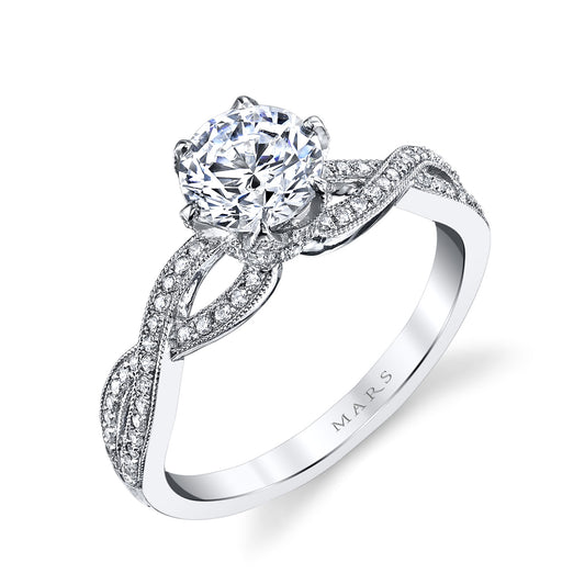 Ladies Round Engagement Ring 26215