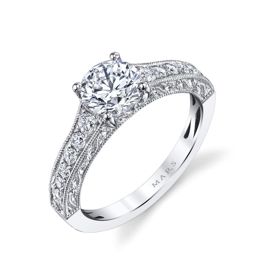 Ladies Round Engagement Ring 26239