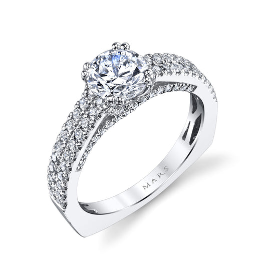 Ladies Round Engagement Ring 26245