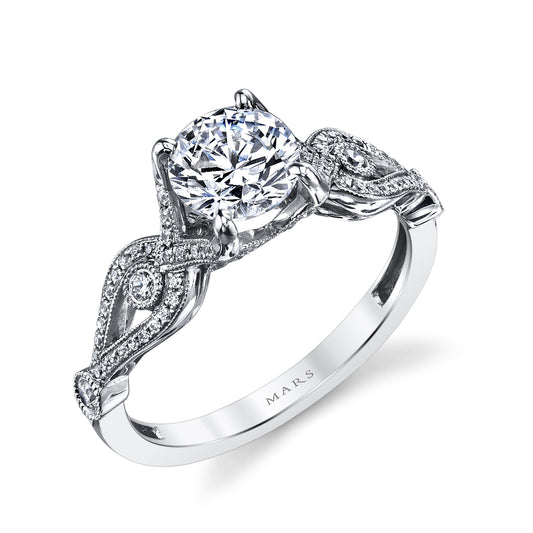 Ladies Round Engagement Ring 26249