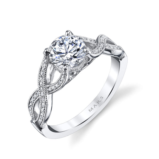Ladies Round Engagement Ring 26250
