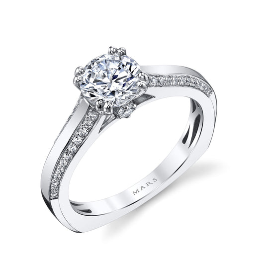 Ladies Round Engagement Ring 26251