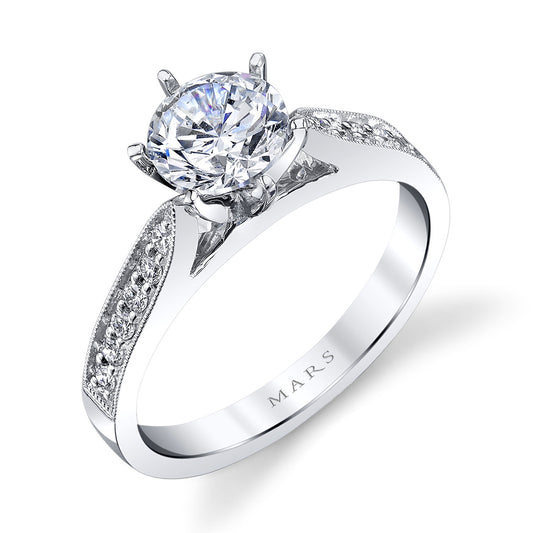 Ladies Round Engagement Ring 26293