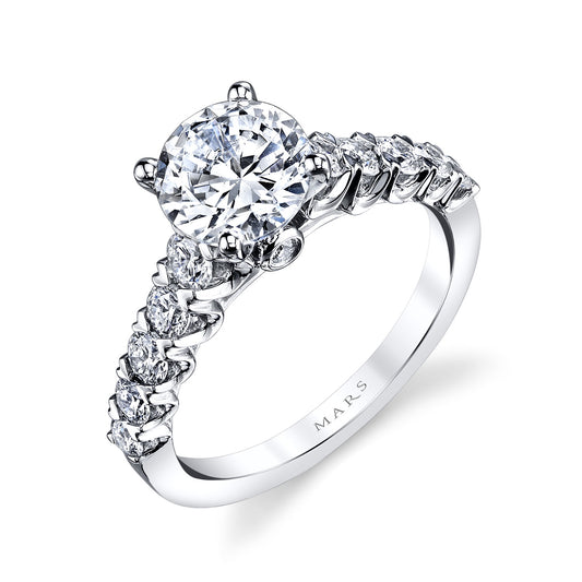 Ladies Round Engagement Ring 26343