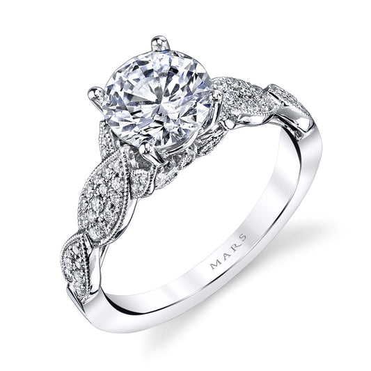 Ladies Round Engagement Ring 26441