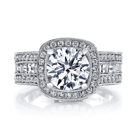Ladies Round Engagement Ring 26508