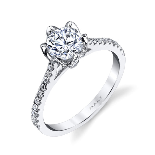 Ladies Round Engagement Ring 26530TT