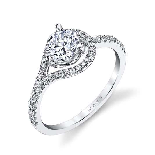 Ladies Round Engagement Ring 26531