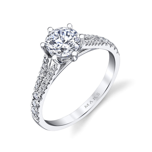 Ladies Round Engagement Ring 26532