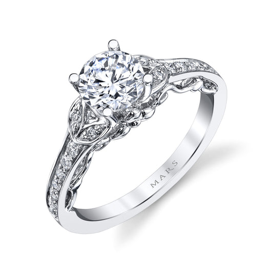 Ladies Round Engagement Ring 26547