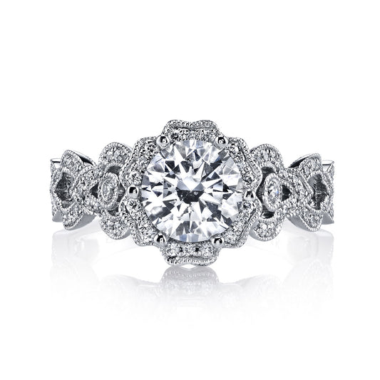 Ladies Round Engagement Ring 26593