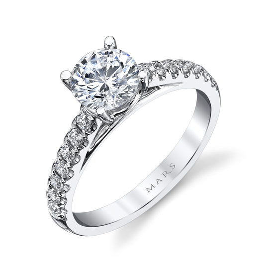 Ladies Round Engagement Ring 26652