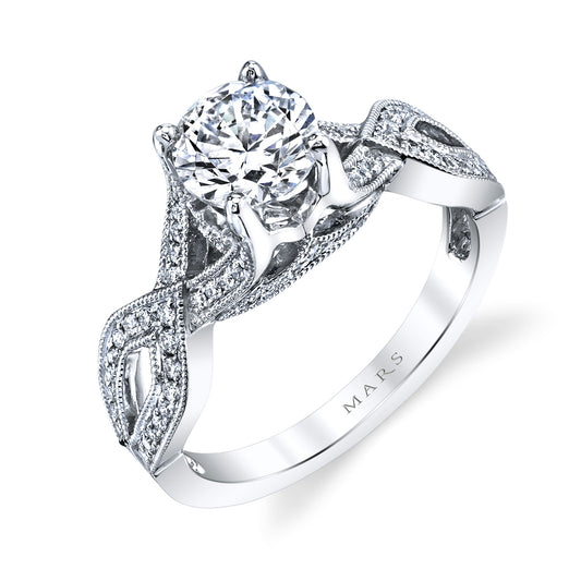 Ladies Round Engagement Ring 26696