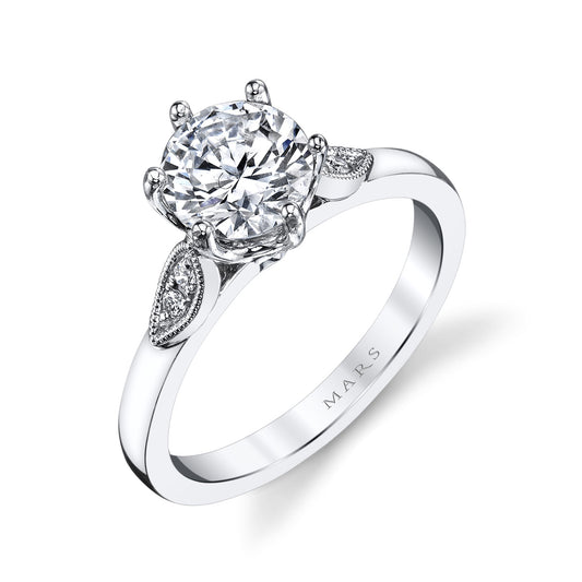 Ladies Round Engagement Ring 26697