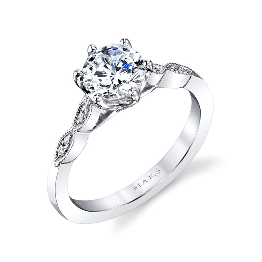 Ladies Round Engagement Ring 26698