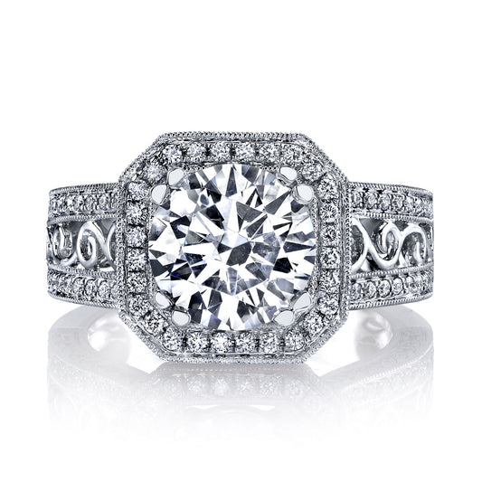 Ladies Round Engagement Ring 26754