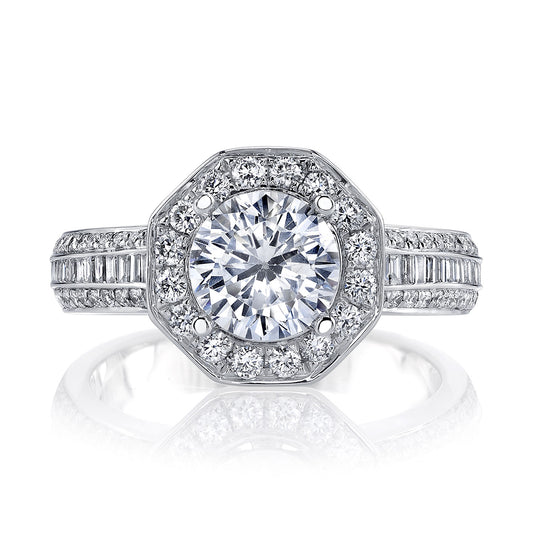 Ladies Round Engagement Ring 26942