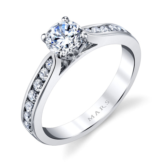 Ladies Round Engagement Ring 27043