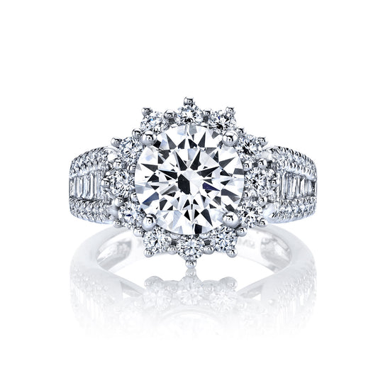 Ladies Round Engagement Ring 27079