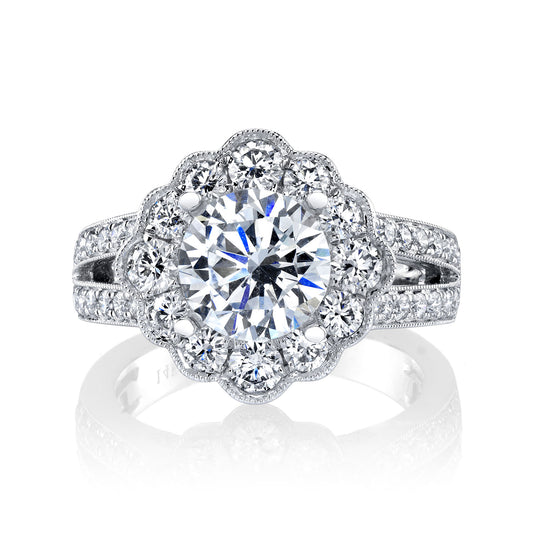 Ladies Round Engagement Ring 27122