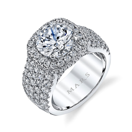 Ladies Round Engagement Ring 27133