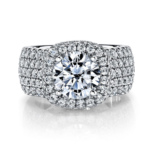 Ladies Round Engagement Ring 27133