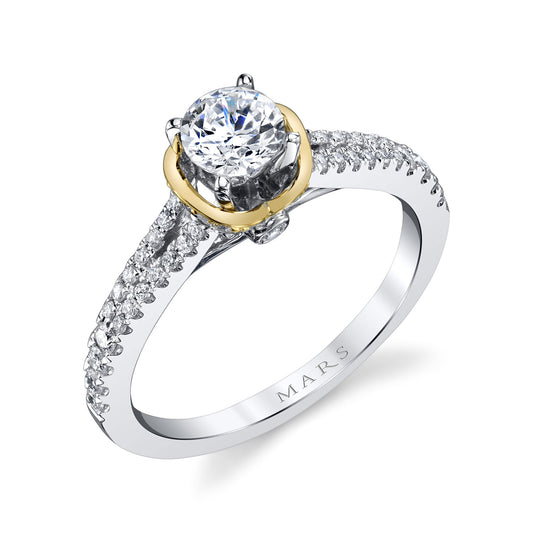 Ladies Round Engagement Ring 27170