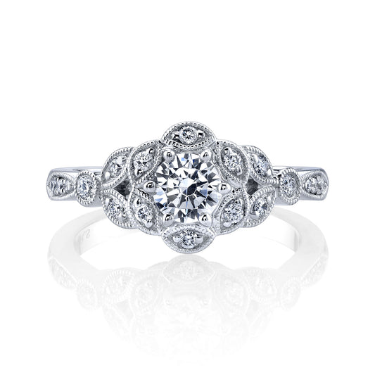 Ladies Round Engagement Ring 27174