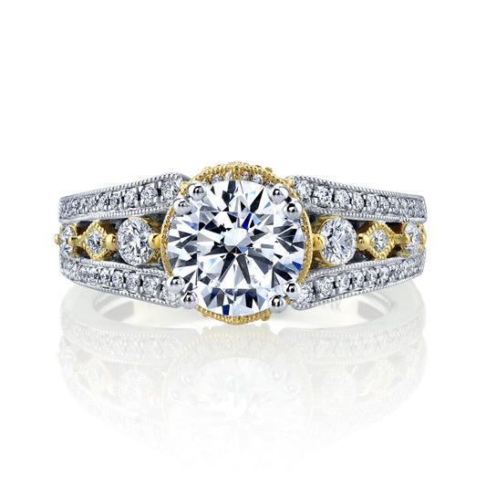 Ladies Round Engagement Ring 27195TT