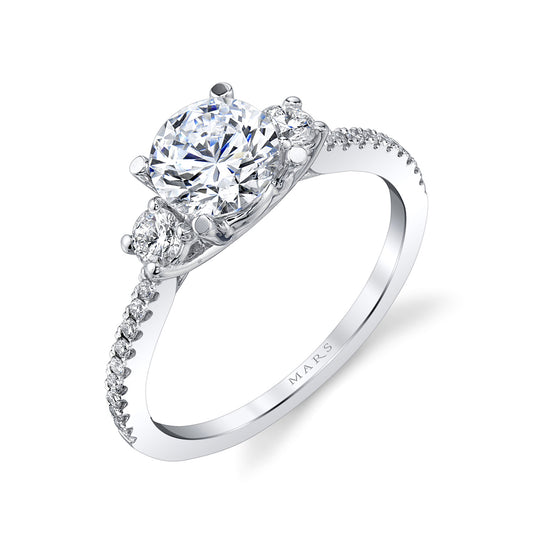 Ladies Round Engagement Ring 27199