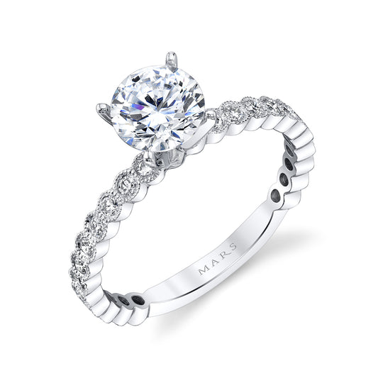 Ladies Round Engagement Ring 27219