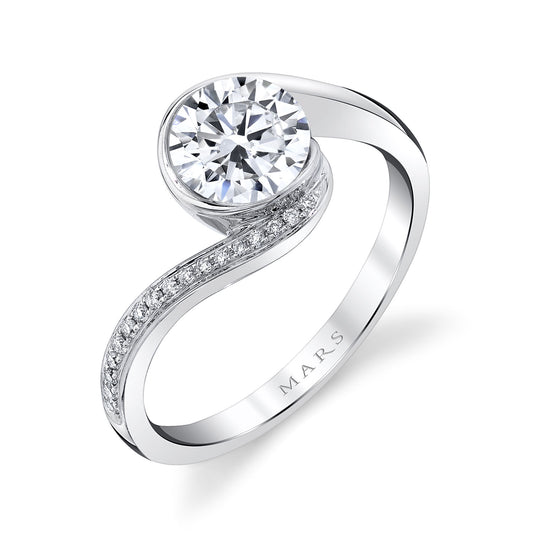 Ladies Round Engagement Ring 27327