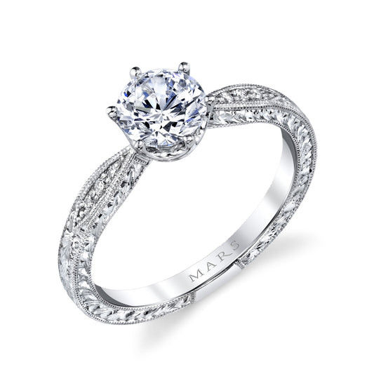Ladies Round Engagement Ring 27350