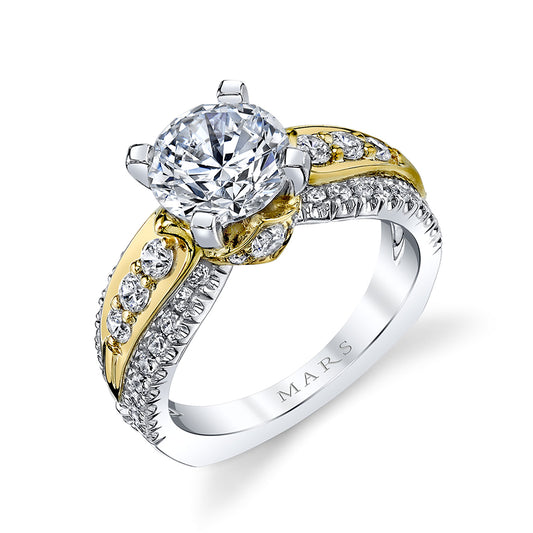Ladies Round Engagement Ring 27352