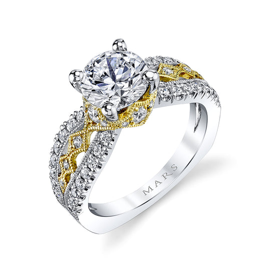 Ladies Round Engagement Ring 27354