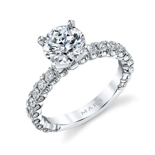 Ladies Round Engagement Ring 27372