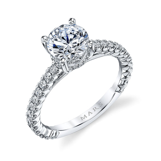 Ladies Round Engagement Ring 27373