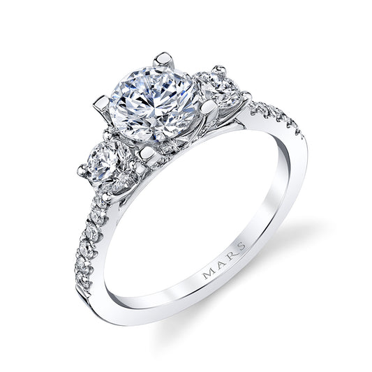 Ladies Round Engagement Ring 27382