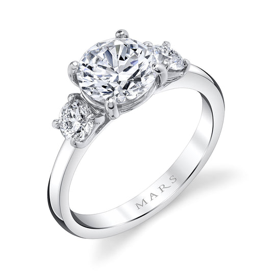 Ladies Round Engagement Ring 27393