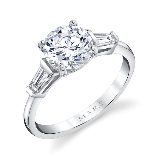 Ladies Round Engagement Ring 27394