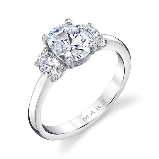 Ladies Oval Engagement Ring 27399
