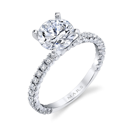 Ladies Round Engagement Ring 27411