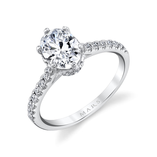 Ladies Oval Engagement Ring 27425