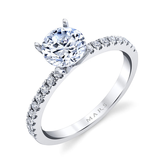 Ladies Round Engagement Ring 27459