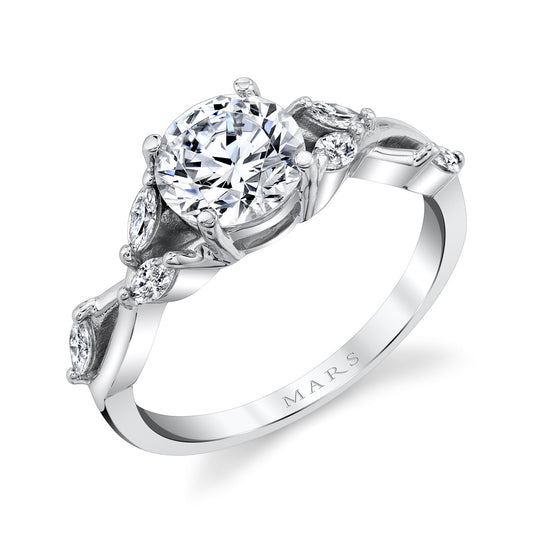 Ladies Round Engagement Ring 27478