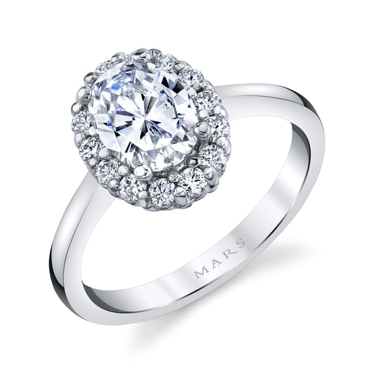 Ladies Oval Engagement Ring 27479